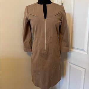 Etcetera Tan Long Sleeve Dress